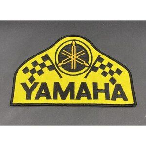Yamaha Racing Flags Yellow 8” X 5” Back Shoulder Patch Motorcycle Vintage